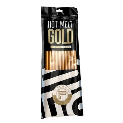 Bastões de Cola Quente Premium Dourada para Martelinho de Ouro – Pacote com 10 Unidades